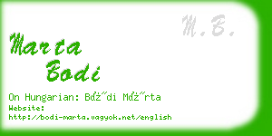 marta bodi business card